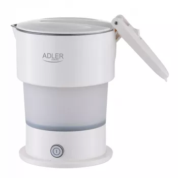 Adler Silikon-Reisekocher | AD 1377 | Reisekocher | 600 W | 0,6 L | Silikon | Weiß