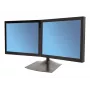 Ergotron DS100 – Standfuß – horizontal – für 2 LCD-Displays – Aluminium, Stahl – Schwarz – Bildschirmgröße: bis 61 cm (bis 24 Zoll)