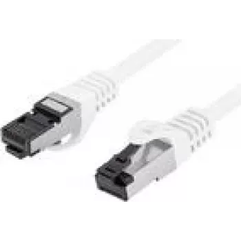 LANBERG Patchcord S/FTP Cat.8.1 1 m LSZH CU, Fluke-geprüft, weiß