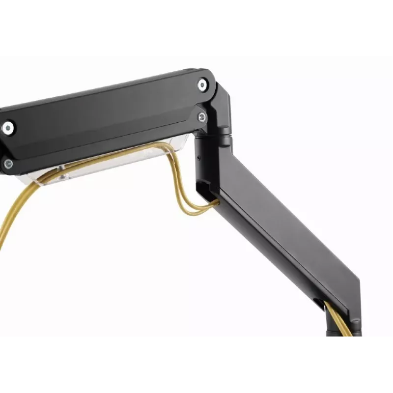 Desk monitor mount GEMBIRD MA-DA3-03, 3-arm, gas spring, VESA 75–100x100, supports 3 displays up to 27 inch, max 18 kg, Schwarz