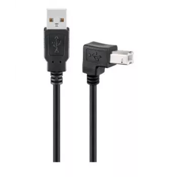 Microconnect USBAB2ANGLED USB-Kabel USB 2.0 2 m USB A USB B Schwarz