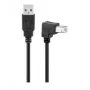 Microconnect USBAB2ANGLED USB-Kabel USB 2.0 2 m USB A USB B Schwarz