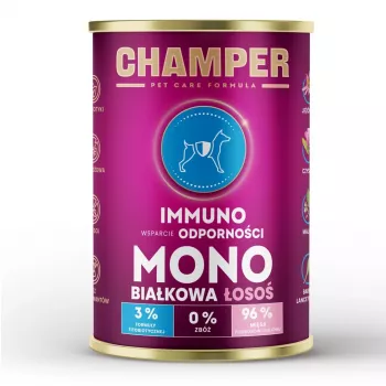CHAMPER Immuno Monoprotein Lachs - Nassfutter für Hunde - 400g