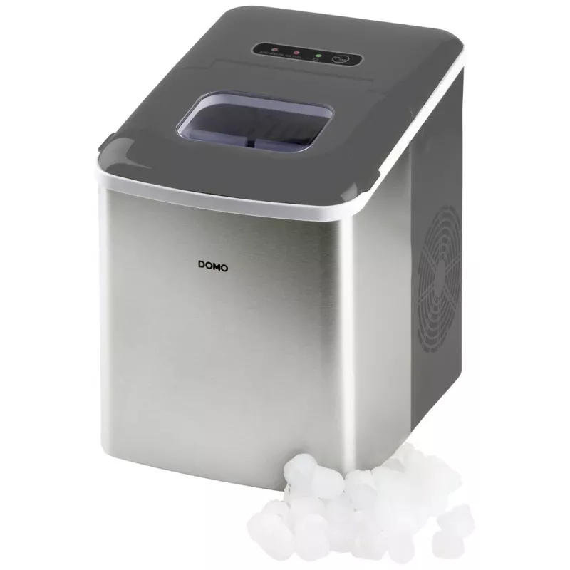 Tragbarer Eiswürfelbereiter Domo DO9253IB — 12 kg/24h, 1,8 l Wassertank, Edelstahl