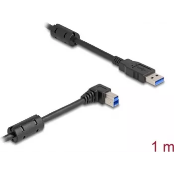 DeLOCK USB-Kabel Typ-A Stecker auf Typ-B Stecker 90° abgewinkelt 1 m
