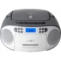 Reflexion Radiowecker RCR2260 weiß/grau — tragbarer CD-Player, digitale Zeitanzeige