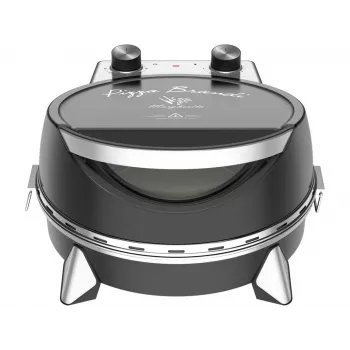 Elektrischer Pizzaofen SIMFER MKE0-P — 1100 W, 80–300°C, 30-Minuten-Timer, herausnehmbarer 33 cm Pizzastein, schwarz