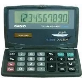 Taschenrechner CASIO SL-210TE-WA-EC 10-stelliger solar- und batteriebetriebener Tischrechner