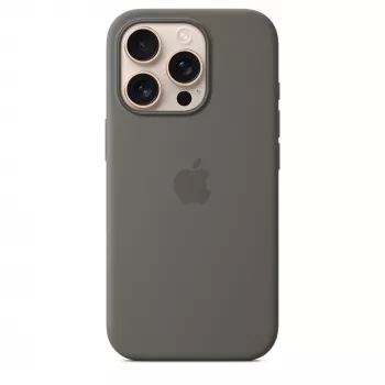 Apple iPhone 16 Pro Silikon Case mit MagSafe - Steingrau
