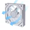 120mm Lian Li UNI FAN SL-INF Wireless ARGB PWM — Weiß, modulares magnetisches Lüftersystem