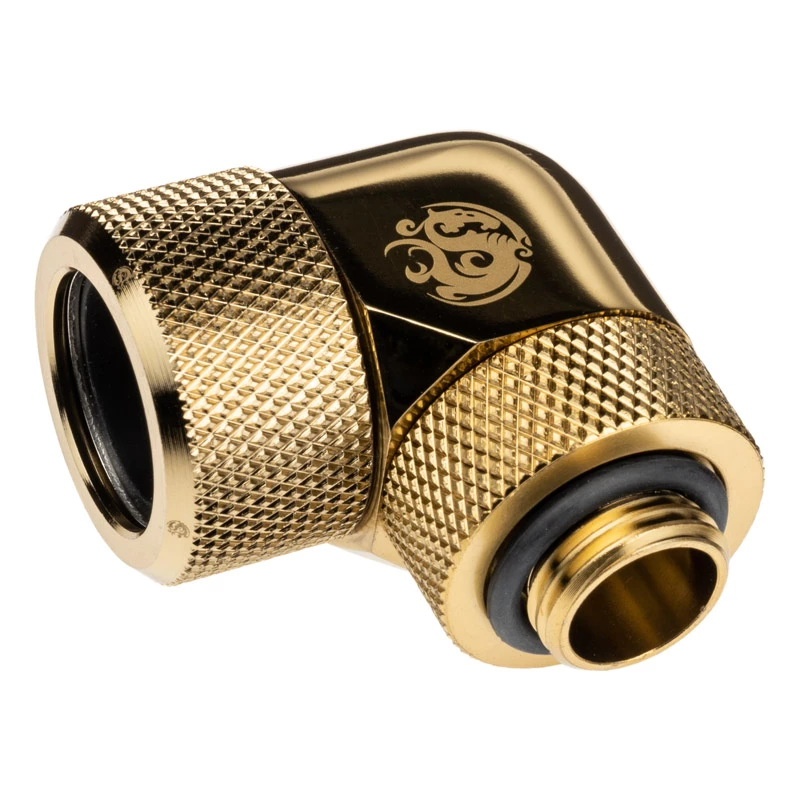 Schlauchadapter BitsPower BP-TBE90RMLA16 — Messing, 1,6 cm Durchmesser, Computer-Kühlungsteil