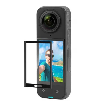 Gehärtetes Glas Displayschutz Puluz PU976T für Insta360 X4/X5 — kratzfest