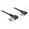 USB-Kabel DeLOCK EASY-USB 2.0 Typ-A Stecker auf Typ-C Stecker 0,5 m Schwarz