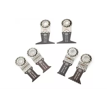 Fein 6-teiliges Starlock-Oszillations-Multitool-Sägeblatt-Set für Holz und Metall E-Cut