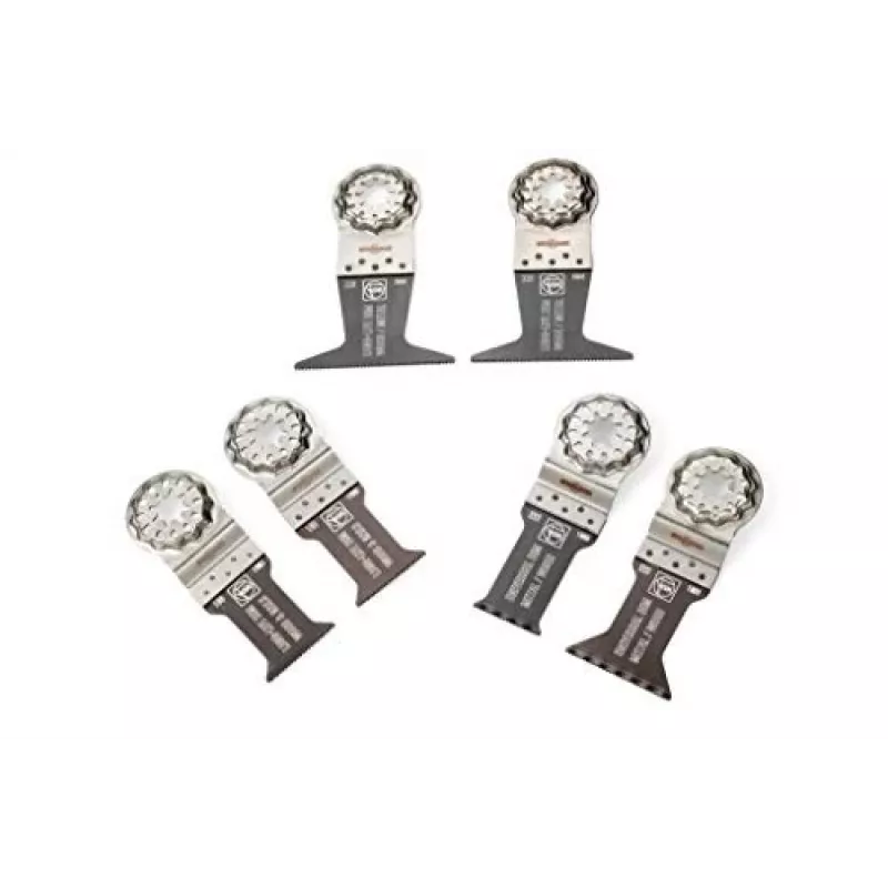 Fein 6-teiliges Starlock-Oszillations-Multitool-Sägeblatt-Set für Holz und Metall E-Cut