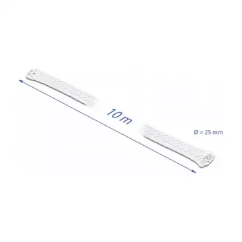 Geflechtschlauch DeLOCK 20806 10 m x 25 mm weiß