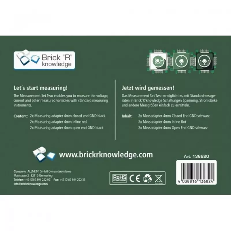Messadapter-Set ALLNET ALL-BRICK-0638 Kompatibilität Brick’R’knowledge