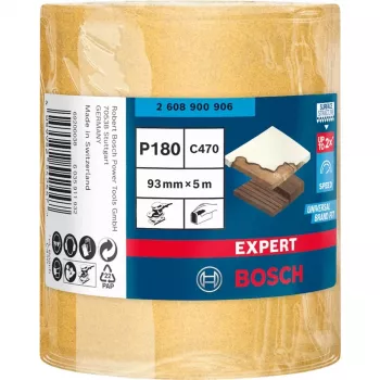 Bosch Expert C470 Schleifrolle, Schleifrolle, Feinkorn, P180, Endbearbeitung, Farbentfernung, Holz, Trockenschliff