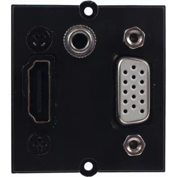 Bachmann 917.226 – 0,2 m – HDMI – VGA – 3,5-mm-Klinke – HDMI – VGA – 3,5-mm-Klinke – Stecker – Buchse – Schwarz