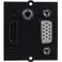 Bachmann 917.226 – 0,2 m – HDMI – VGA – 3,5-mm-Klinke – HDMI – VGA – 3,5-mm-Klinke – Stecker – Buchse – Schwarz