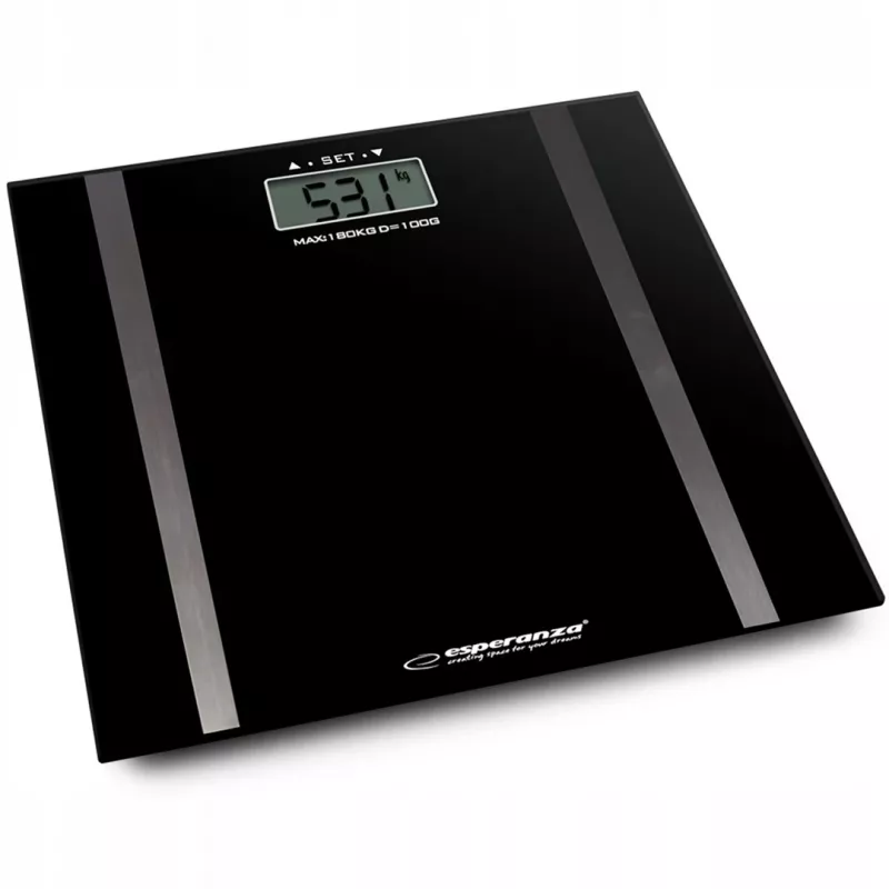 Personenwaage Esperanza EBS018K – elektronisch, 180 kg, schwarz