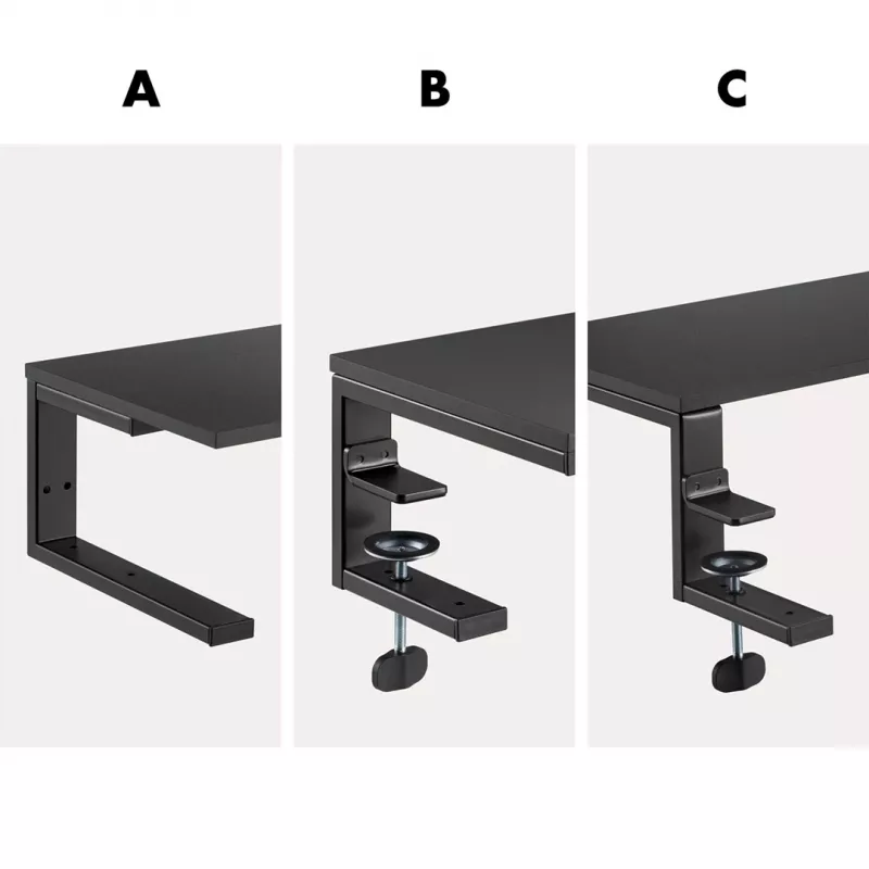 Ergo Office Laptop-/Monitorständer, max. Belastung 20 kg, für Diag. 13-32, schwarz, ER-303 B