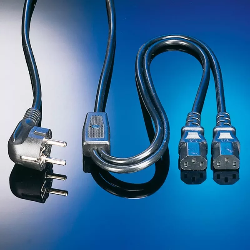 ROLINE Netzkabel - CEE 7/7 (M) auf IEC 60320 C13