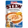Nasses Katzenleckerli INABA Ciao Stew Chicken & Tuna 40 g Beutel, fleischhaltiger Sachet, 86,5 % Feuchtigkeit
