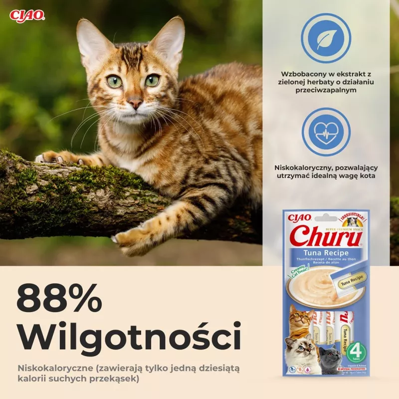 INABA Churu Thunfisch-Rezept - Katzenleckerli - 4x14 g