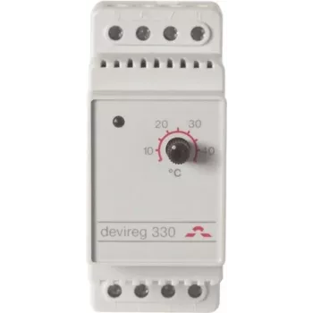 DEVI Elektr.Thermostat 15-45°C 140F1072 devireg 330 16A 230VAC 1-polig 2TE 140F1072 (140F1072)