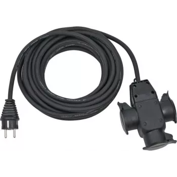 Power Extension Brennenstuhl 1167810301 10m 3 AC Outlets Outdoor Schwarz