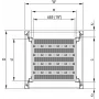 SCHROFF 19\-Rack Shelf, Stationär, 75 kg - 19\FACHB.STAT.600B 500T 7021 (22117845)
