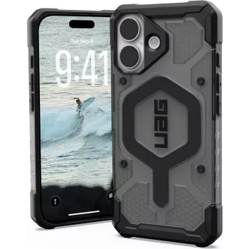 UAG Urban Armor Gear Pathfinder MagSafe Hülle | Apple iPhone 17 | ash (Grau transparent)/schwarz | 114553113140 (114553113140)