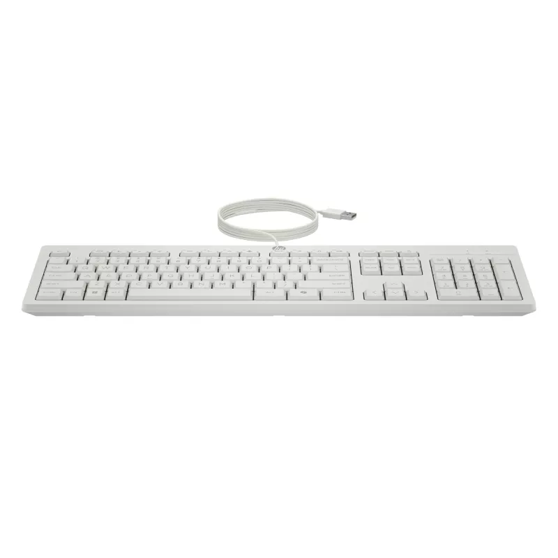 HP 225 G2 USB Kabelgebundenes Maus-Tastatur-Kombo, Copilot-Taste – Cashmere White – ESTNISCH