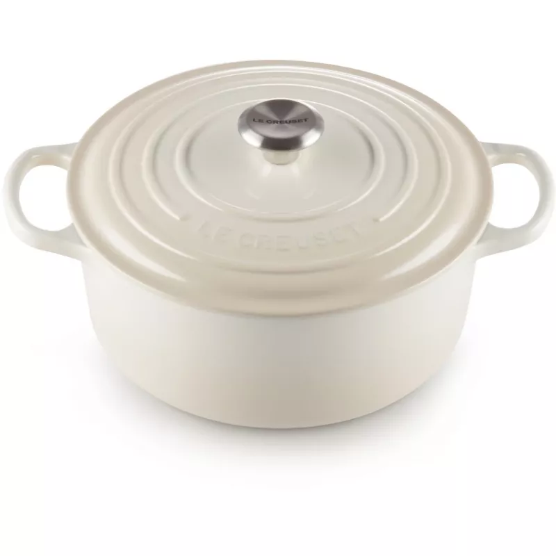 Le Creuset Signature Bräter rund 26cm Meringue (21177267164430)
