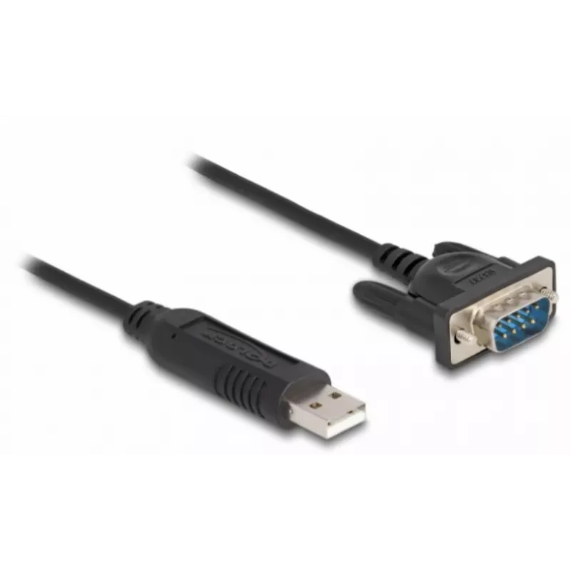 DeLOCK USB 2.0 auf Seriell RS-232 Adapter 50 cm FTDI Schwarz