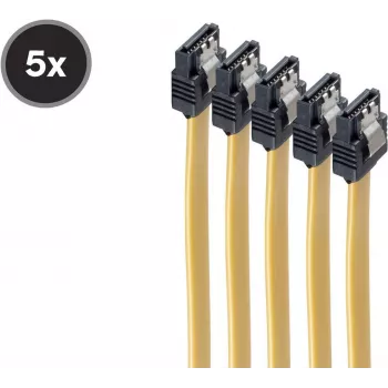 SATA-Datenkabel ShiverPeaks BS78246-0.5Y-5 6 Gb/s mit Metallclip, 0,5 m