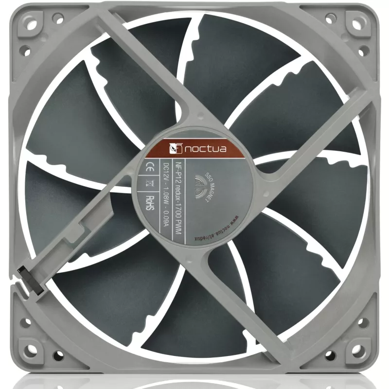 Lüfter Noctua NF P12 redux-1700 PWM, 120 mm, 12 V, 1700 RPM, 4-Pin PWM, 120,2 m³/h, 25,1 dB
