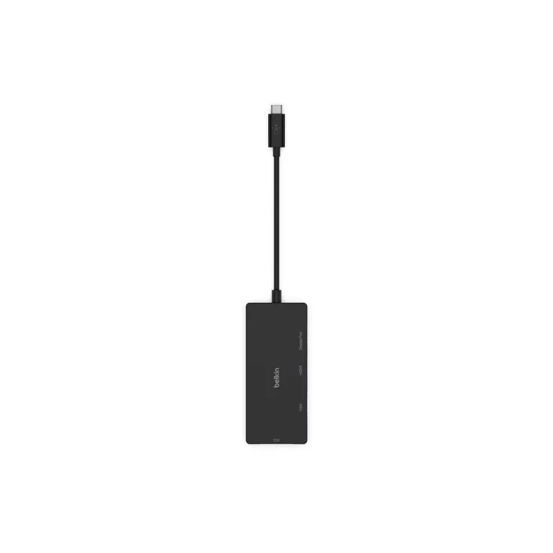 Linksys Belkin - Videoadapter - USB-C (M) an HD-15 (VGA), DVI-I, HDMI, DisplayPort (W) - 4K Support - Schwarz (AVC003BTBK)