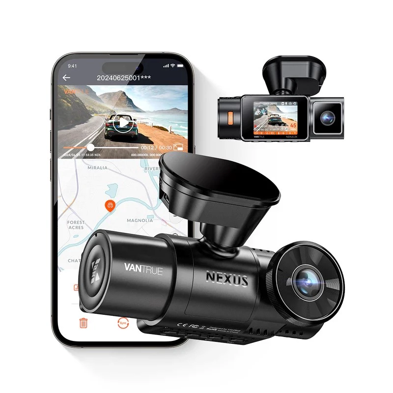 Auto-Dashcam VANTRUE N2X LTE – 2,7K Ultra HD, SONY STARVIS 2 IMX675 Haupt, 158° F/1,8, 2-Kanal, GPS, Wi‑Fi, IPS 2 Zoll Display