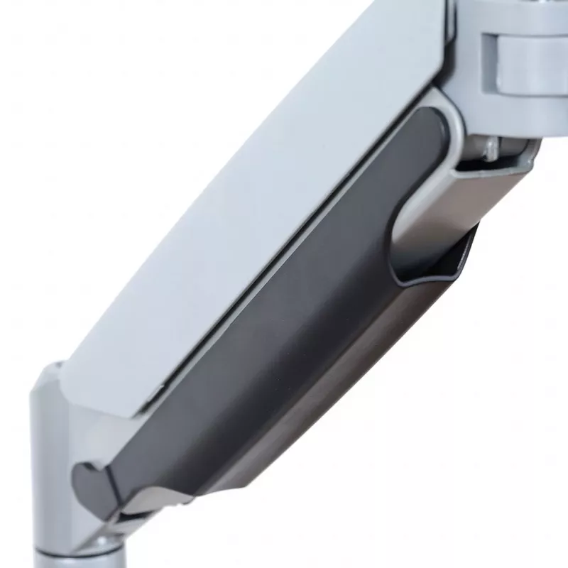 ART RAMM L-35HD Gasfeder-Tischhalterung für 1 Monitor 17–45 Zoll, USB-A und USB-C