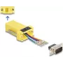 DeLOCK D-Sub 9-Pin Stecker auf RJ12 Buchse Montageset gelb