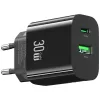 USAMS Ladegerät USA001631 30W mit 1x USB-C und 1x USB-A Schnellladung
