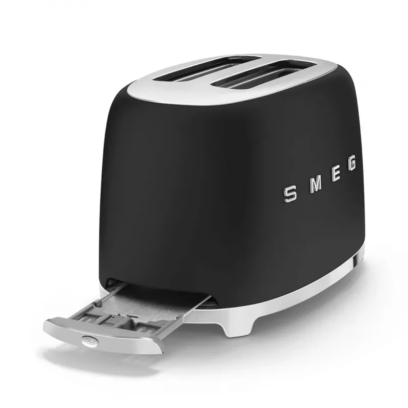 Toaster Smeg 50's Style TSF01BLMEU 2 Scheiben Schwarz Edelstahl