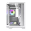 Darflash FT350 Computergehäuse + 5 aRGB-Lüfter (weiß)