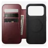 Handyhülle Nomad Modern Leather Folio für Apple iPhone 17 Pro, 6,3 Zoll (16 cm), Leder burgunderrot