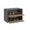Geschlossener Schuhschrank Top E-Shop MODO ANT/ART — Anthrazit und Eiche, Spanplatte