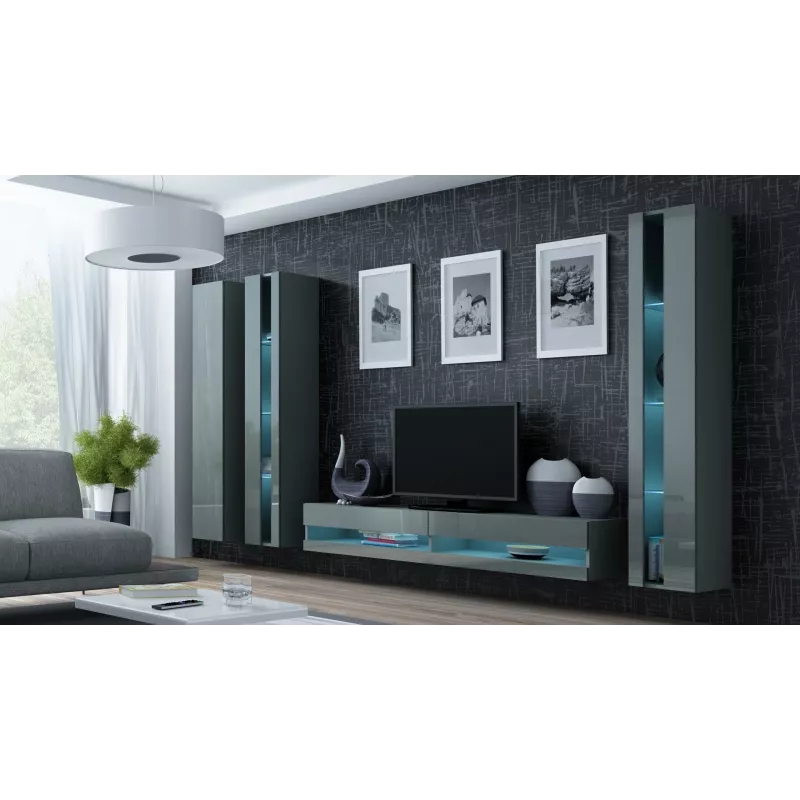 Cama TV-Ständer VIGO neu 30/180/40 weiß/grau glänzend