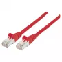 Intellinet Netzwerk-Patchkabel, Cat6, 0,5 m, Rot, Kupfer, S/FTP, LSOH / LSZH, PVC, RJ45, vergoldete Kontakte, Knickschutzhülle, mit Tülle, lebenslange Garantie
