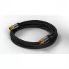 Goobay TV-Antennenkabel (135 dB Typ), 4-fach geschirmt, 2 m, Schwarz – vergoldet, Koax-Buchse > Koax-Stecker (70367)